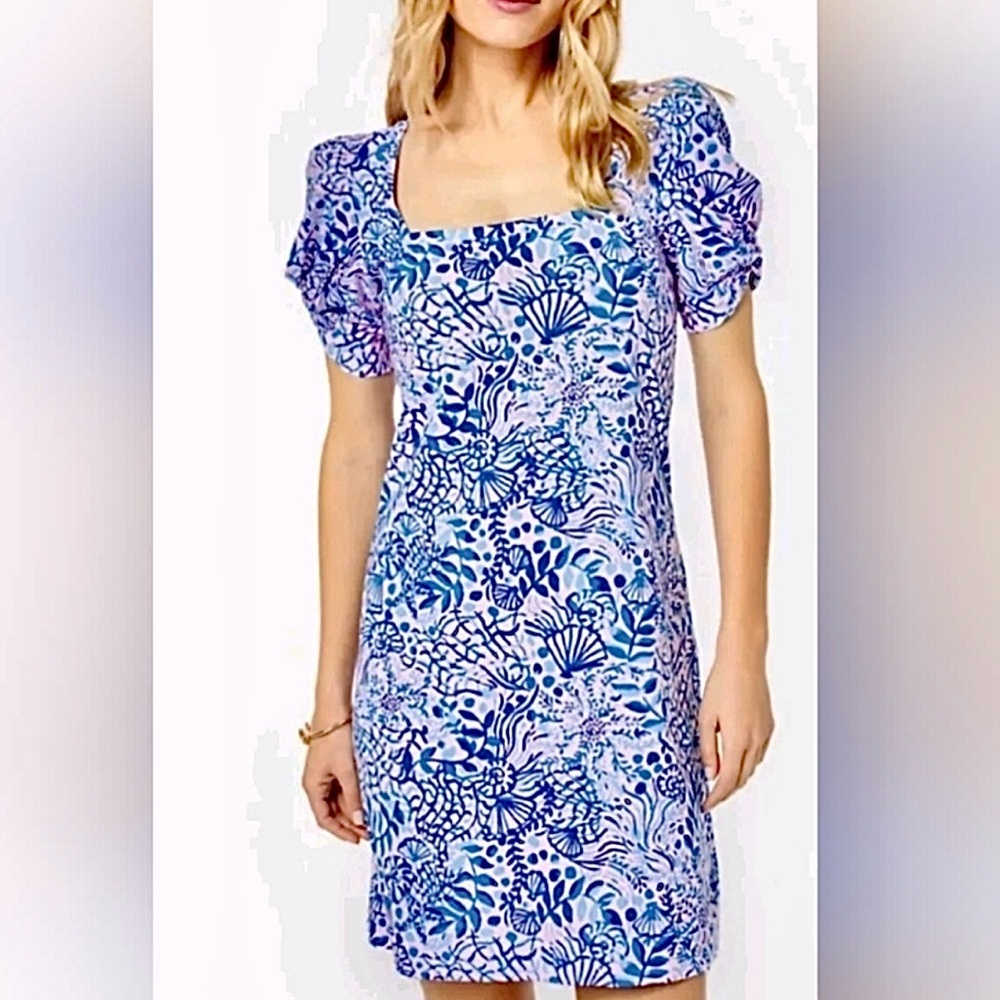 NWT Lilly Pulitzer Haydn Dress Calla Lilly Pink High Tides Good Vibes SZ L, NEW